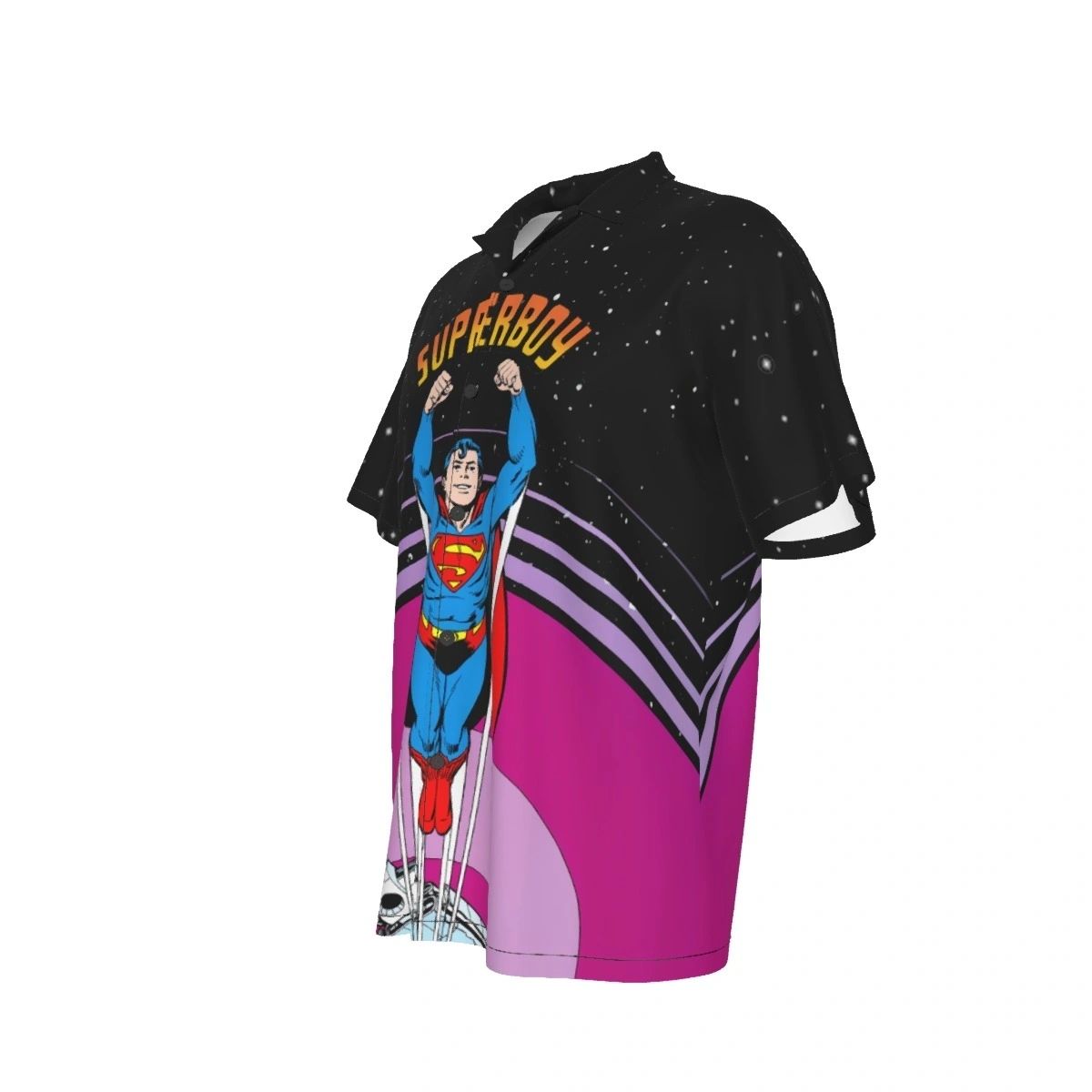 SUPERBOY SPACEWARP PANEL OVER PRINT SHIRT & TANK