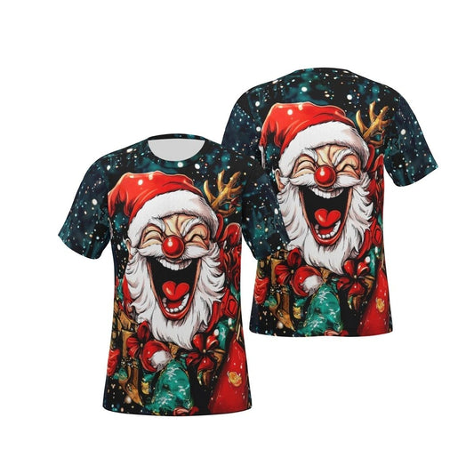 CRAZY SANTA OVER PRINT SHIRT & TANK