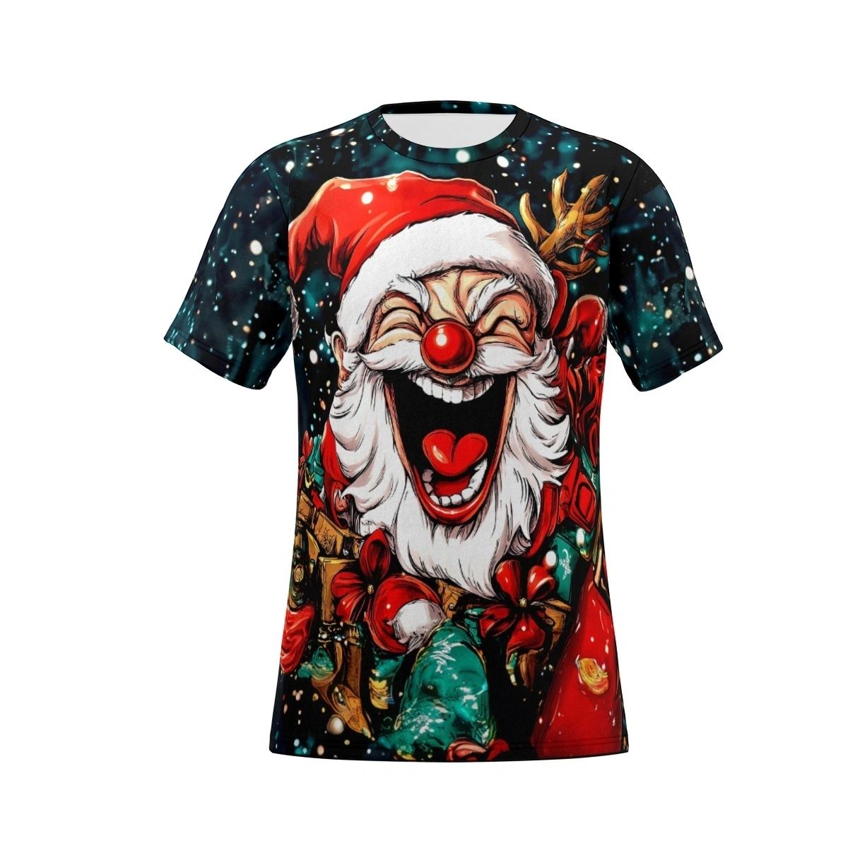 CRAZY SANTA OVER PRINT SHIRT & TANK