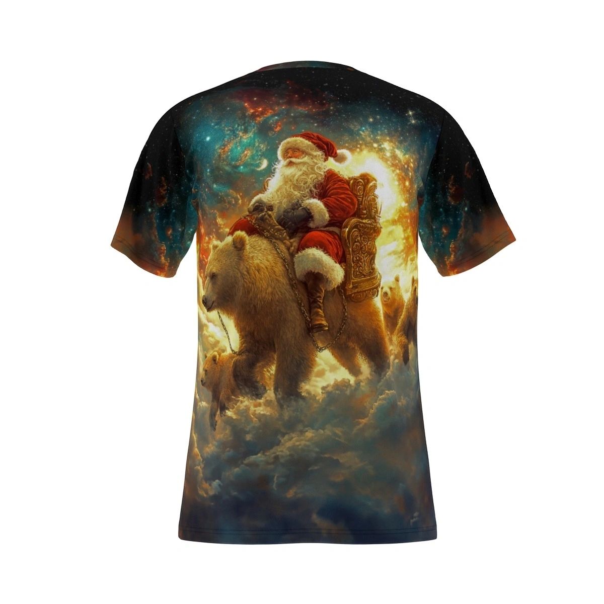 SANTA RIDING BEAR OVER PRINT SHIRT & TANK