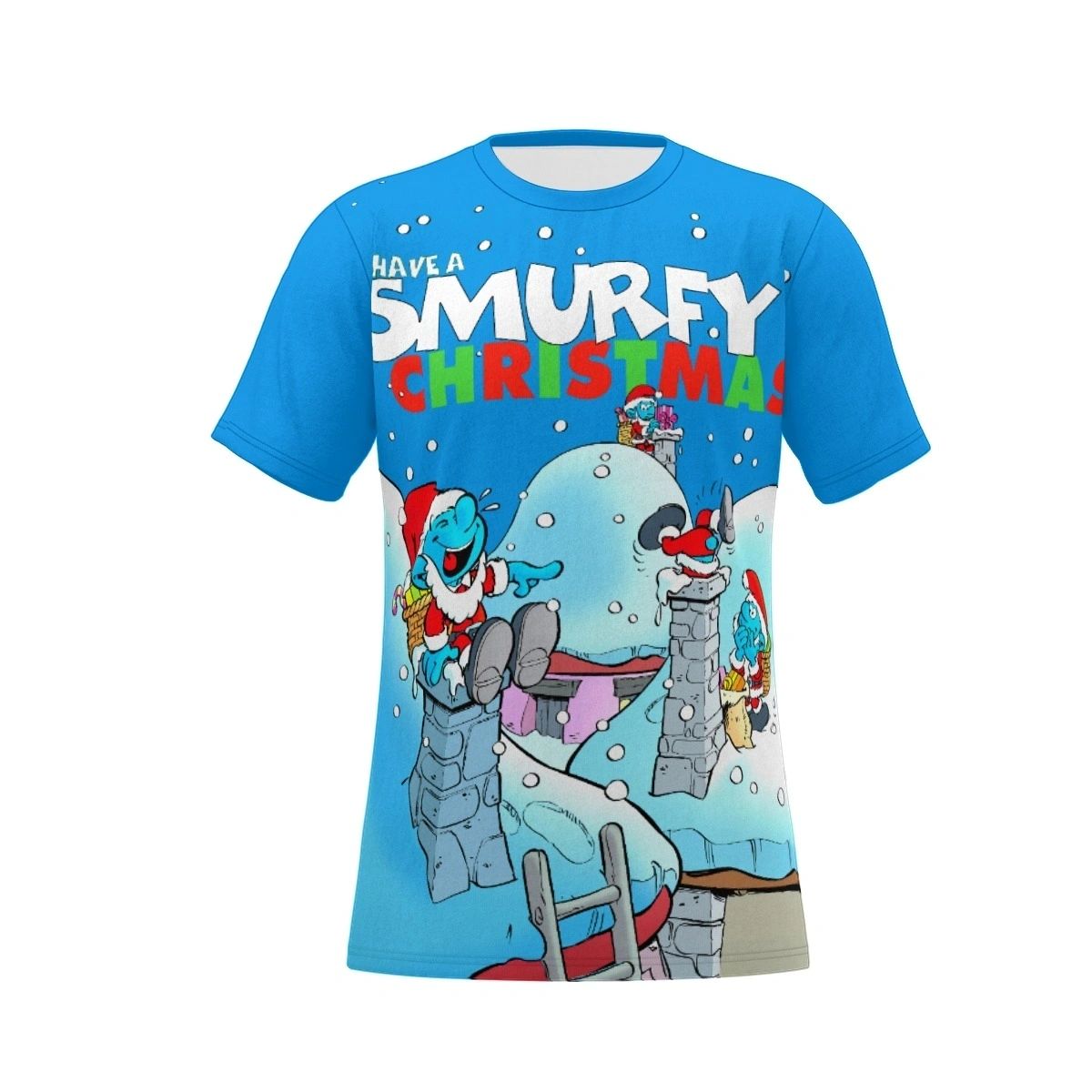 A SMURFY CHRISTMAS OVER PRINT SHIRT & TANK