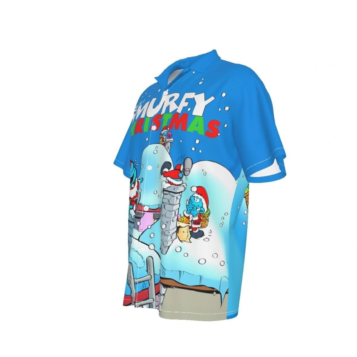 A SMURFY CHRISTMAS OVER PRINT SHIRT & TANK