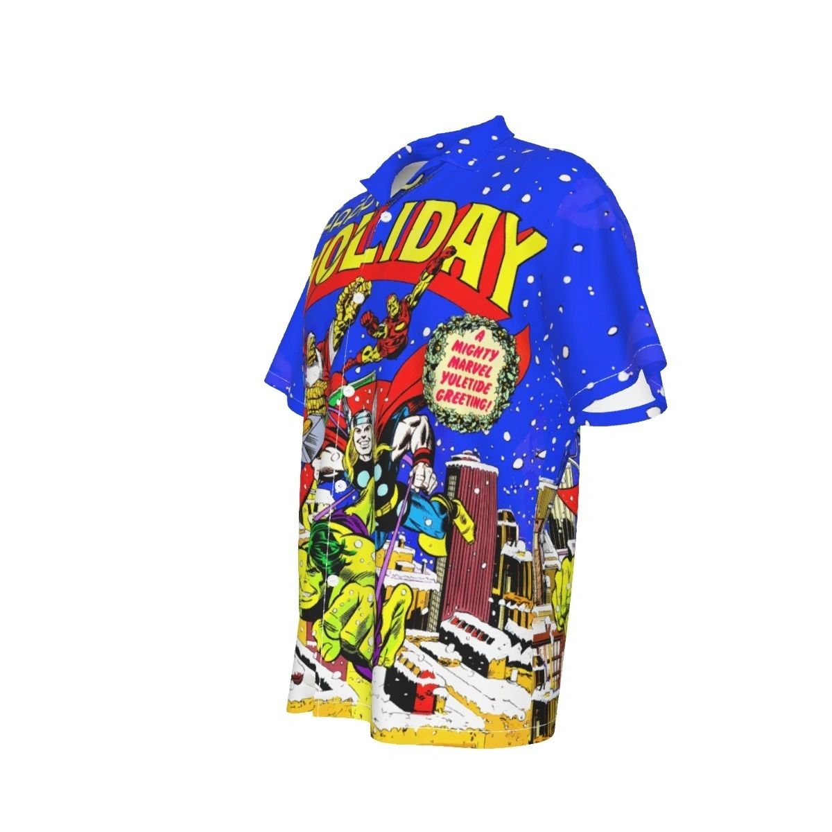 HAPPY HOLIDAY MARVEL OVER PRINT SHIRT & TANK