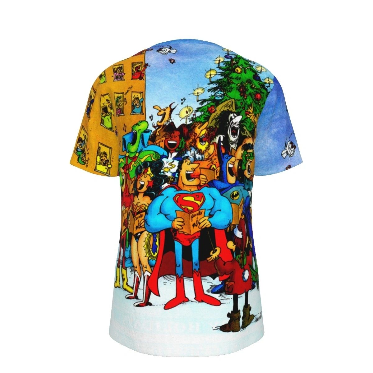 DC SERGIO ARGONEZ CHRISTMAS CAROLERS OVER PRINT SHIRT & TANK