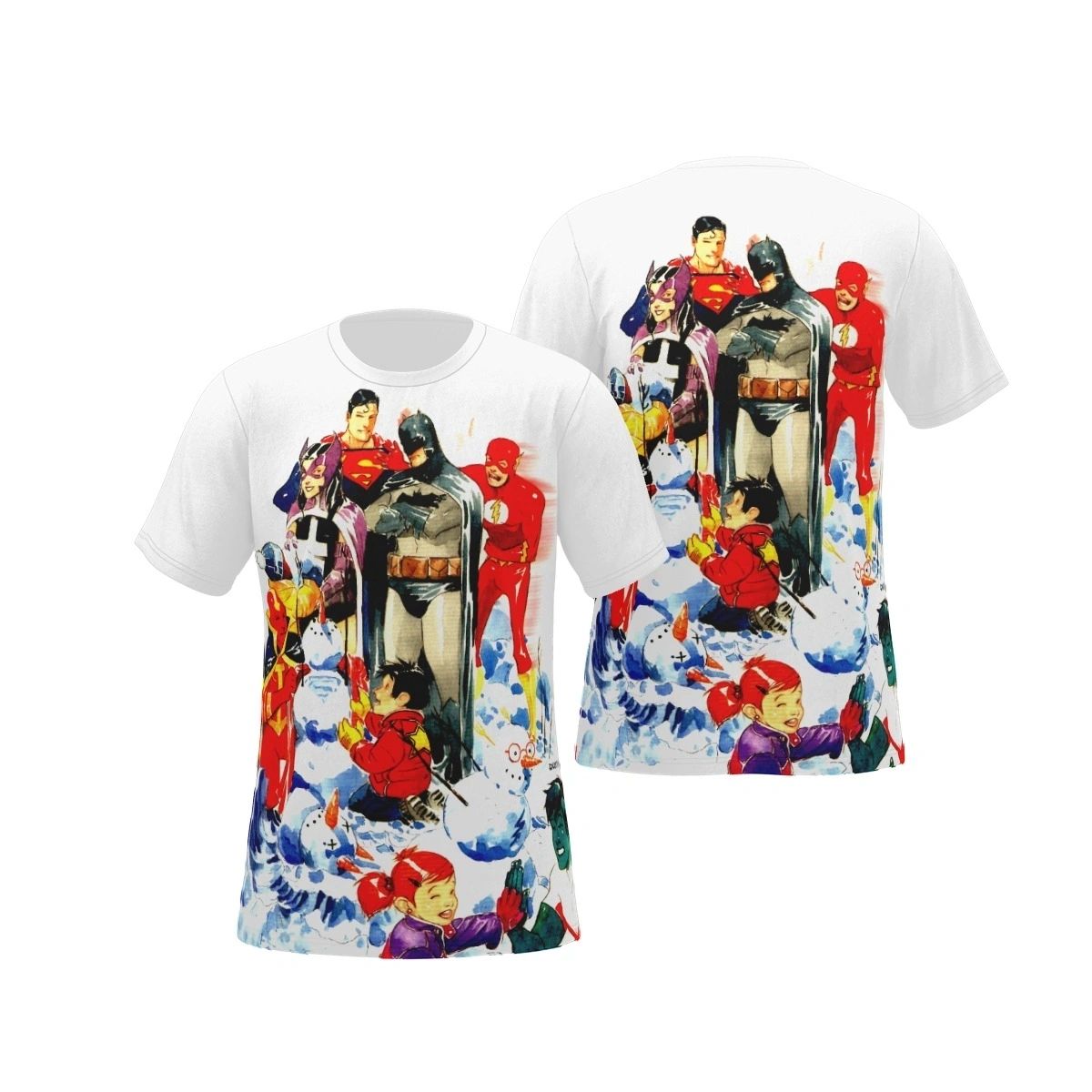 A DC CHRISTMAS OVER PRINT SHIRT & TANK