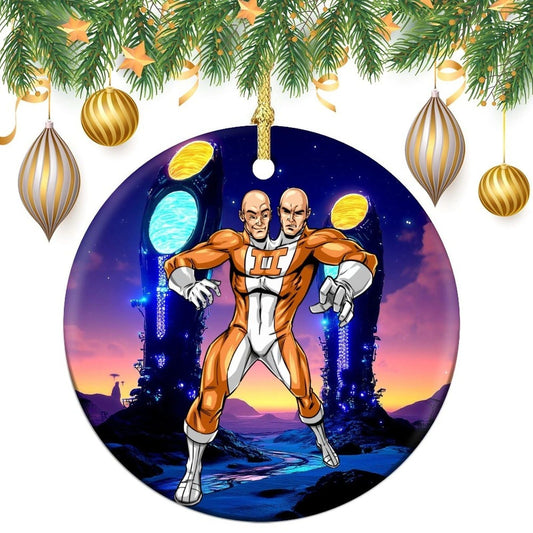 DOUBLE HEADER CHRISTMAS TREE ORNAMENT