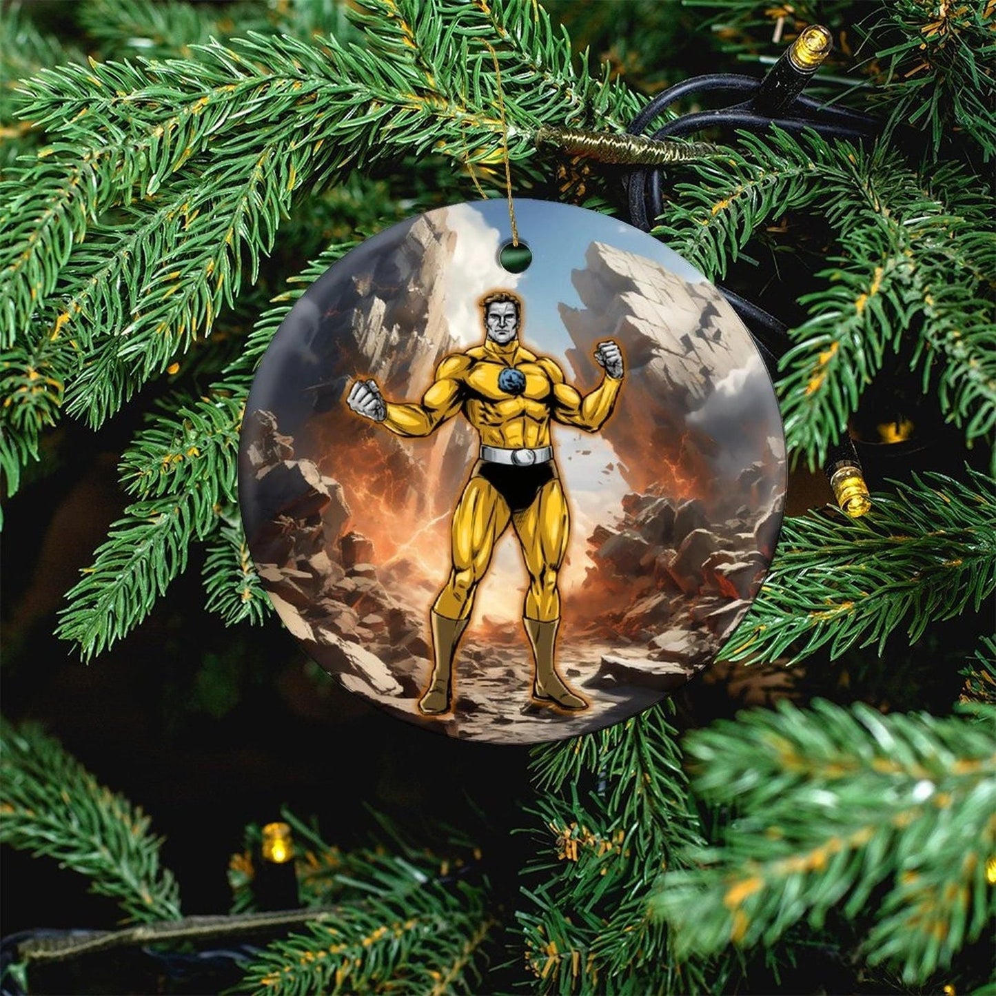 STONE BOY CHRISTMAS TREE ORNAMENT