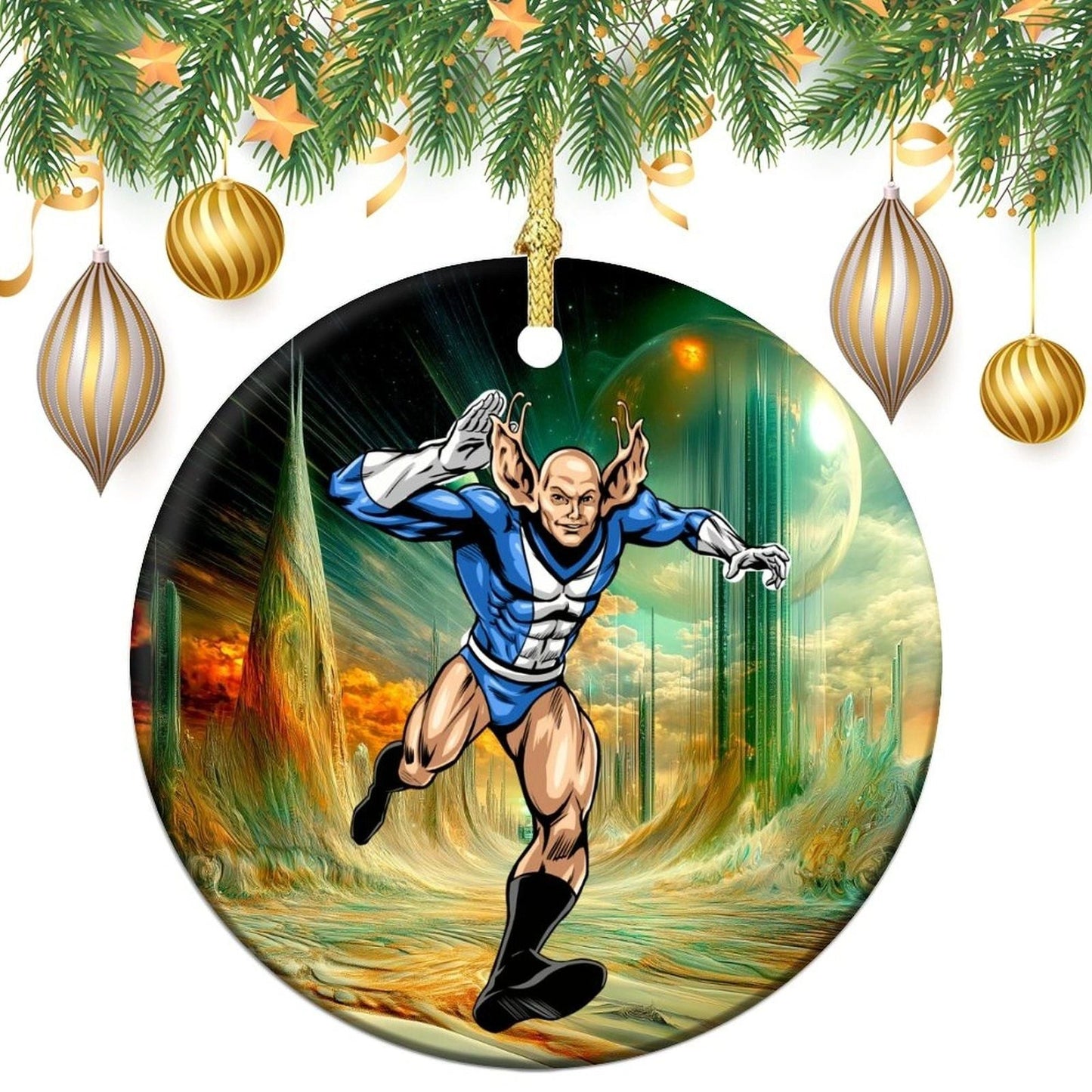 ANTENAE BOY CHRISTMAS TREE ORNAMENT