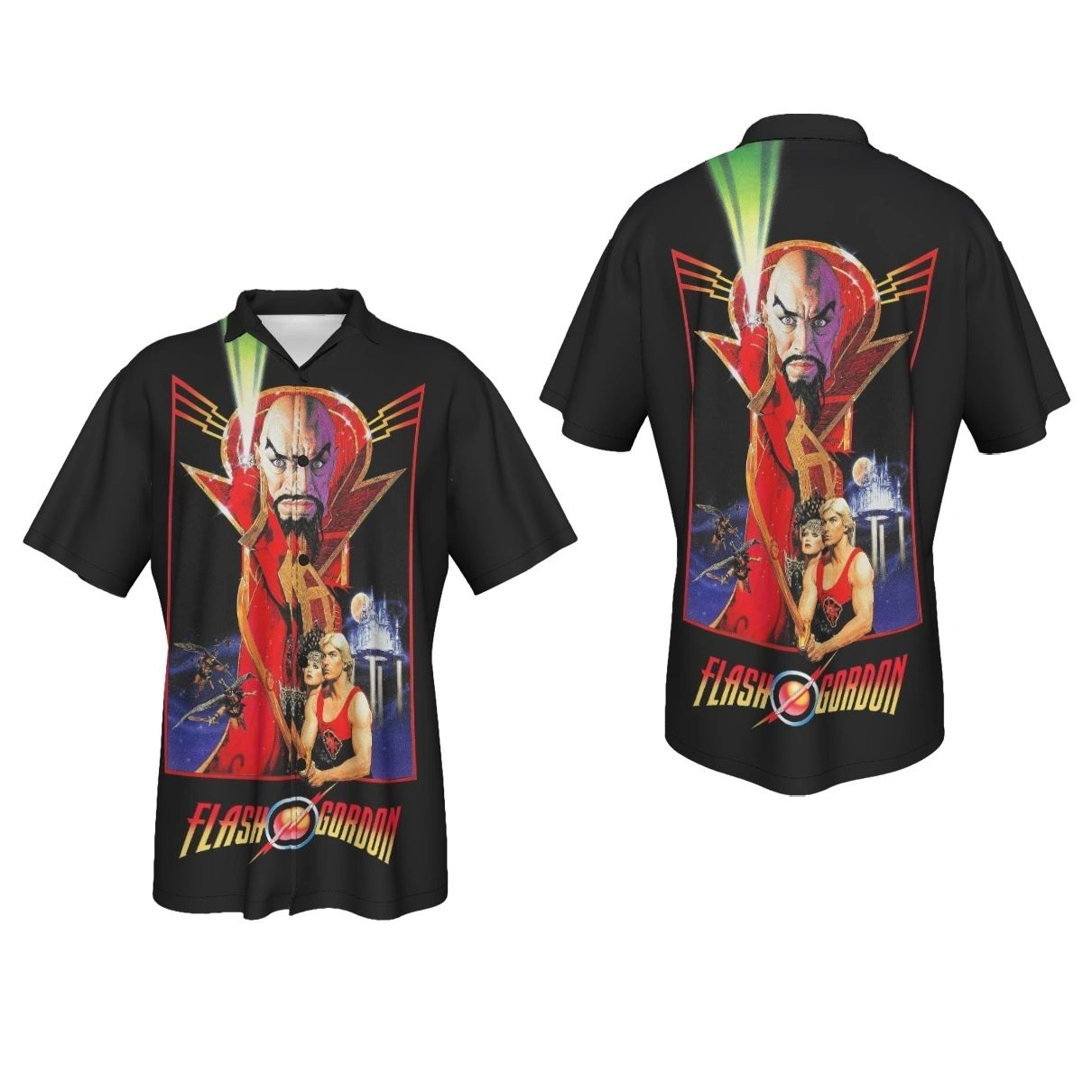 FLASH GORDON MOVIE POSTER 1 PINUP OVER PRINT SHIRT & TANK