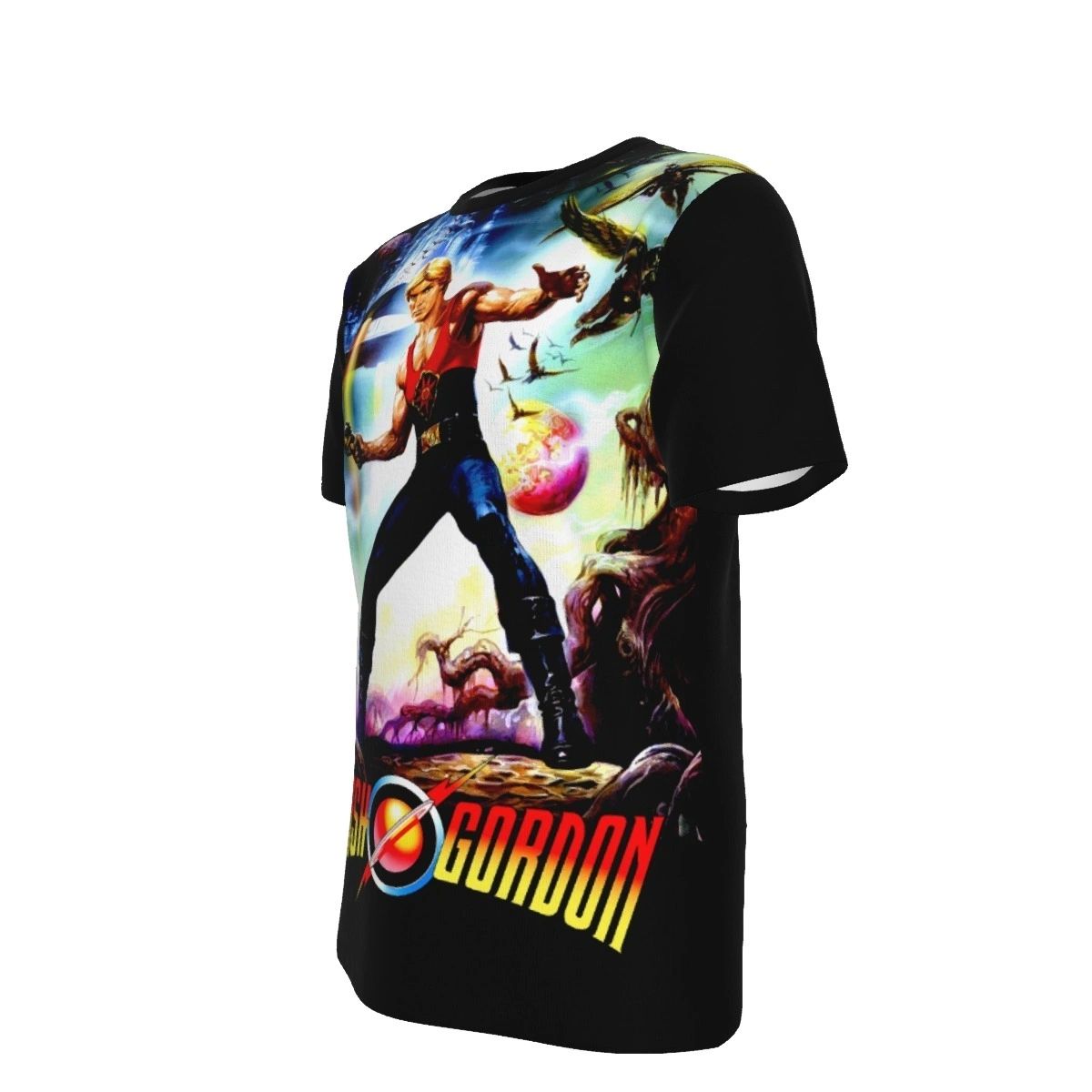 FLASH GORDON MOVIE POSTER 2 PINUP OVER PRINT SHIRT & TANK