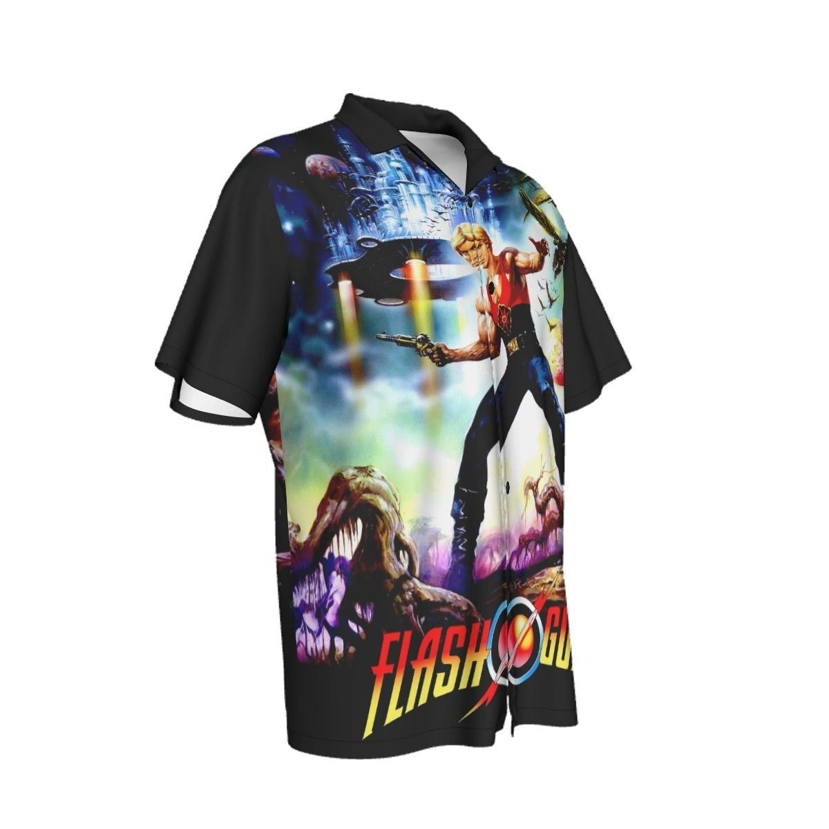 FLASH GORDON MOVIE POSTER 2 PINUP OVER PRINT SHIRT & TANK