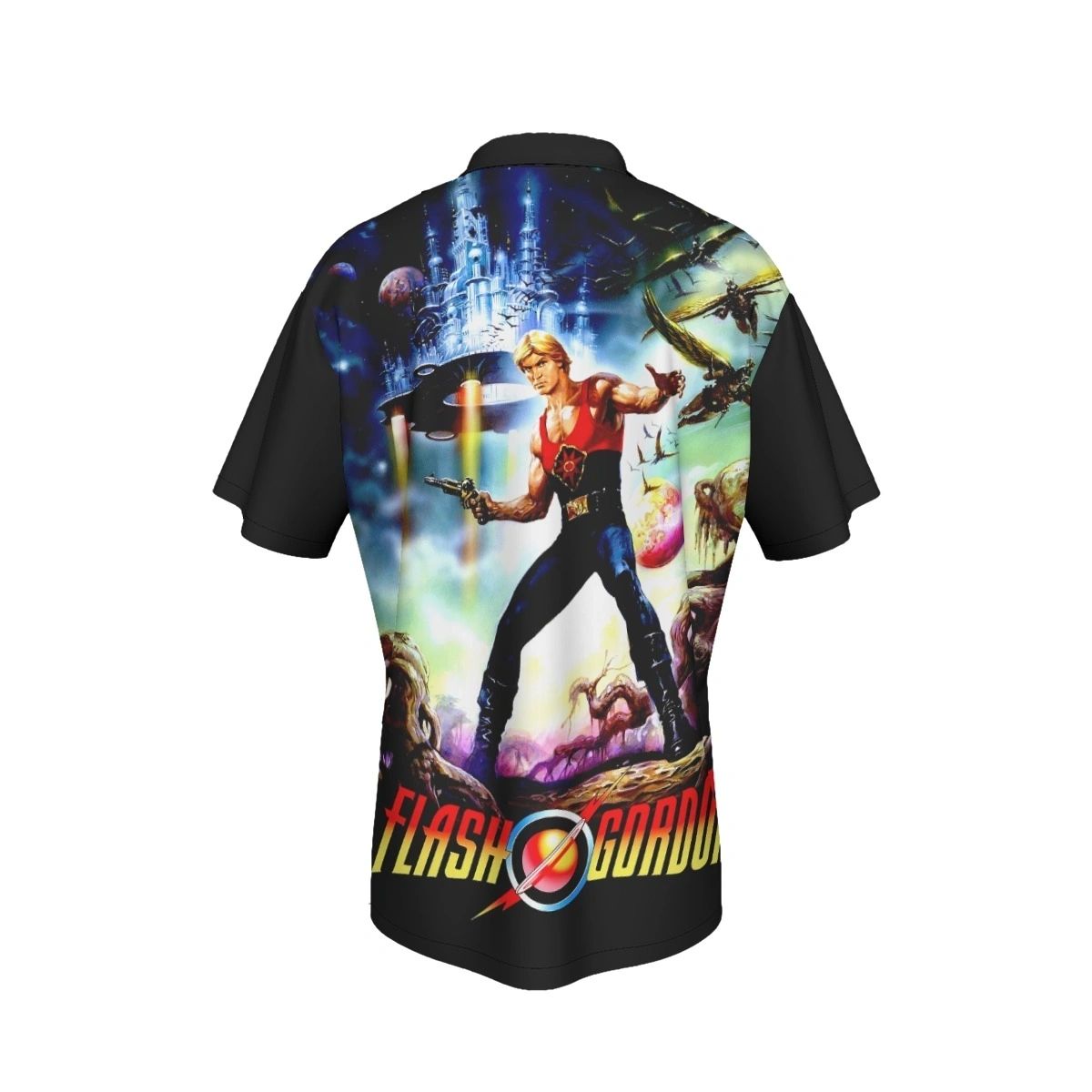 FLASH GORDON MOVIE POSTER 2 PINUP OVER PRINT SHIRT & TANK
