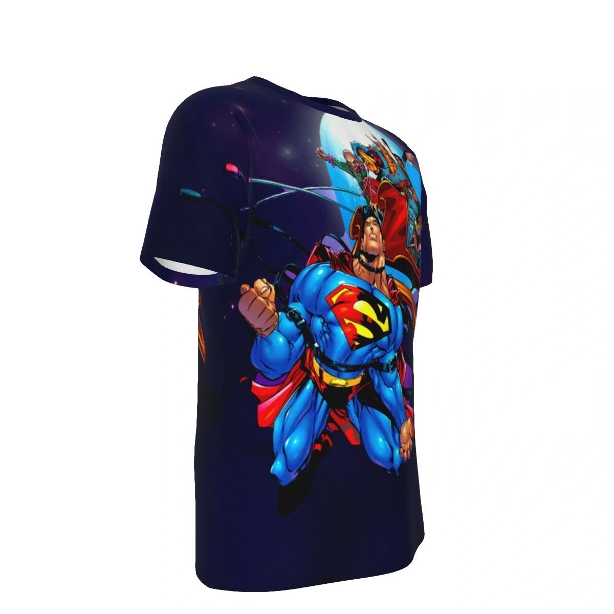 ACTION 762 OVER PRINT SHIRT & TANK - SUPERMAN PULLING SLEIGH