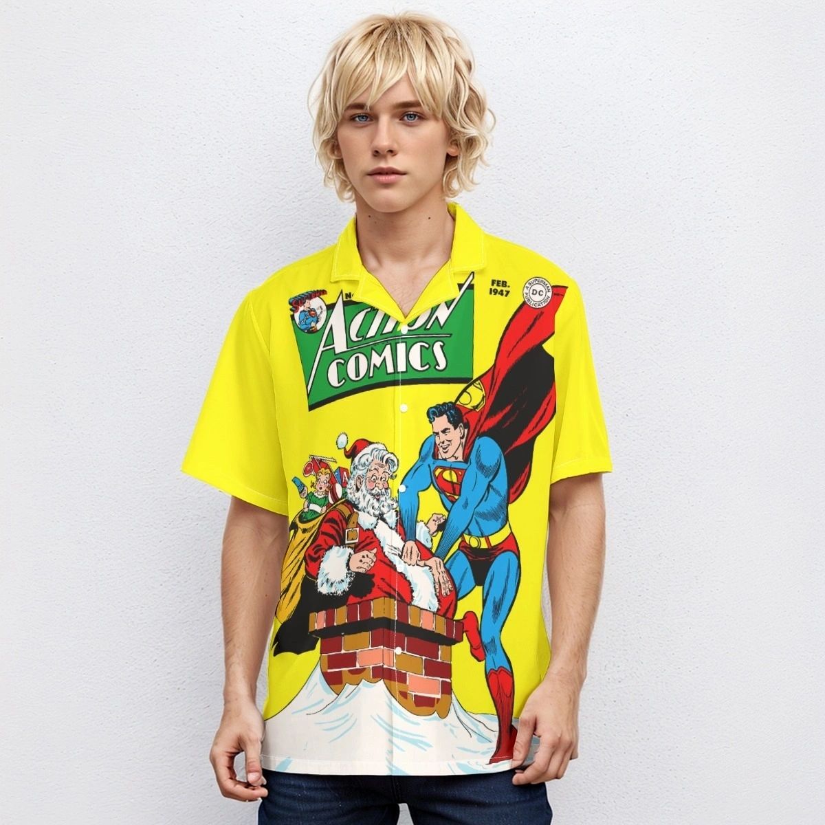 ACTION 105 PRINT SHIRT & TANK - SUPERMAN AND SANTA