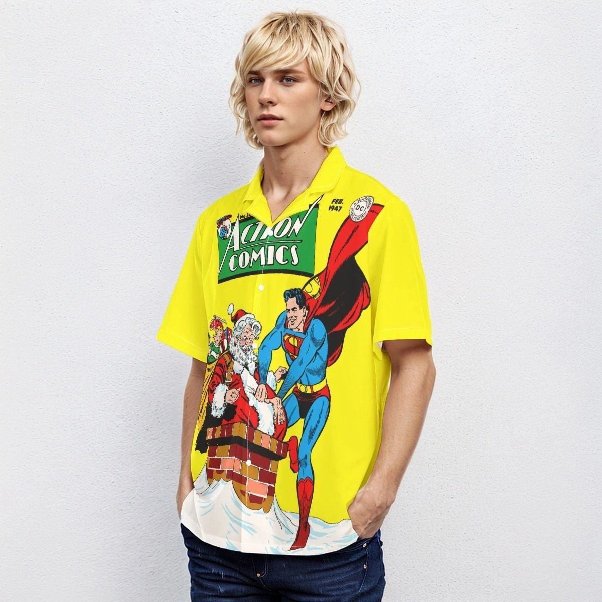 ACTION 105 PRINT SHIRT & TANK - SUPERMAN AND SANTA