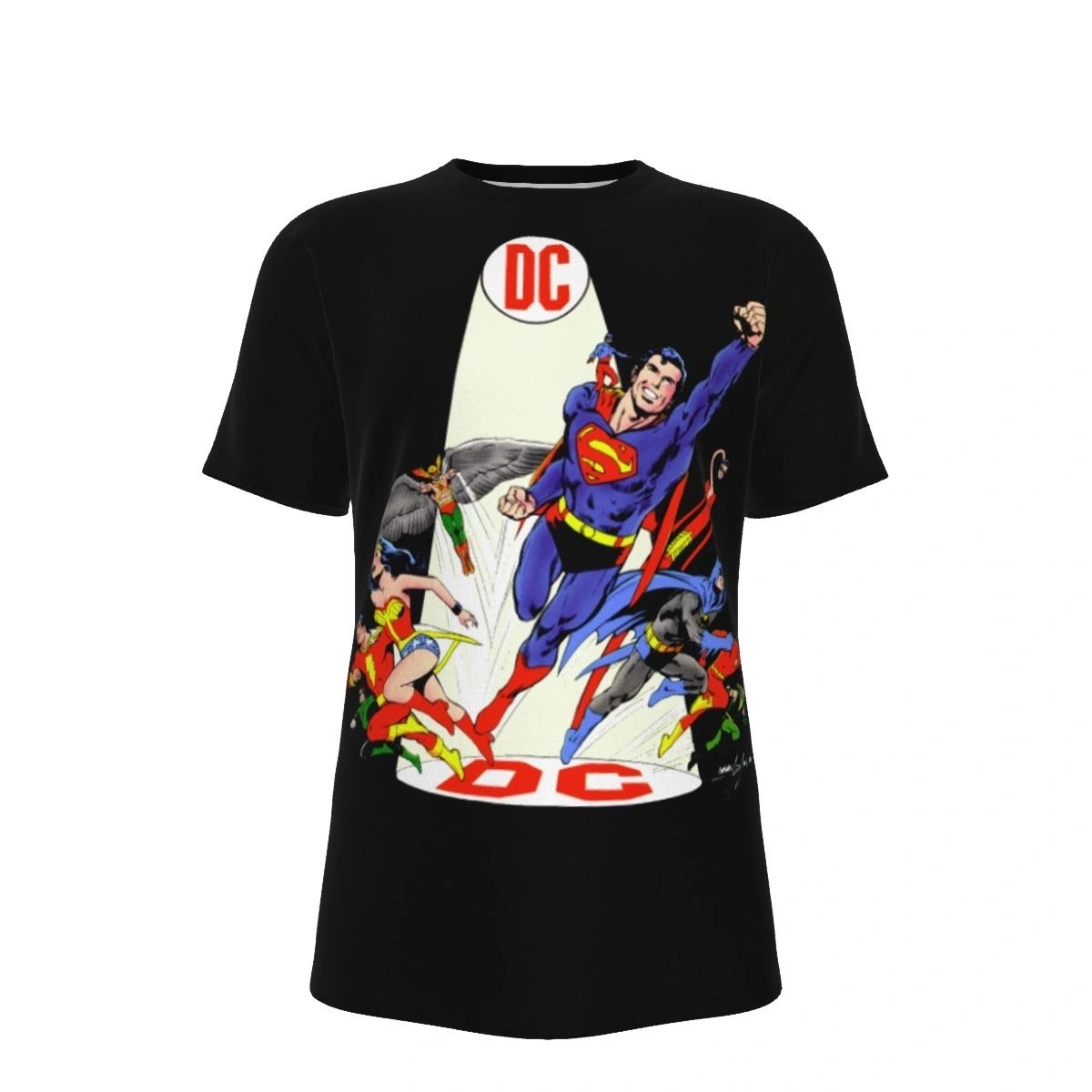 ORIGINS OF THE DC UNIVERSE OVER PRINT SHIRT & TANK -MYSTERY SHIRT 1 - NEAL ADAMS