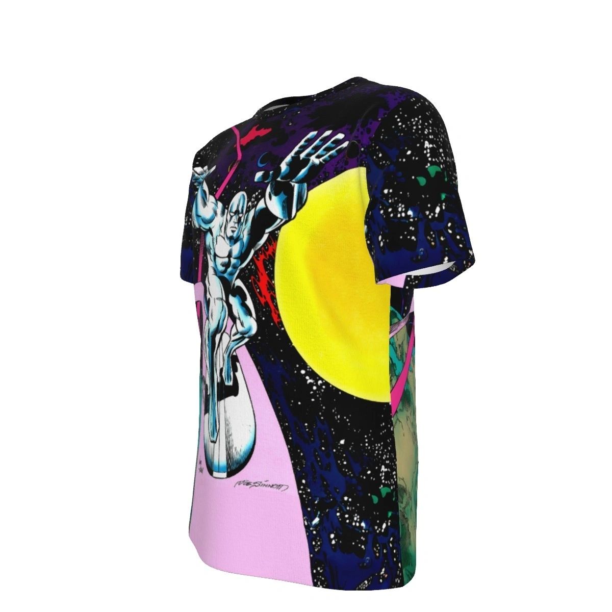 SILVER SURFER PIN UP BY JACK KIRBY OVER PRINT SHIRT & TANK