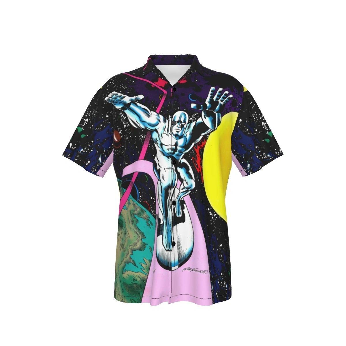 SILVER SURFER PIN UP BY JACK KIRBY OVER PRINT SHIRT & TANK