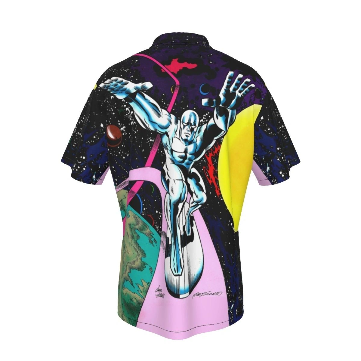 SILVER SURFER PIN UP BY JACK KIRBY OVER PRINT SHIRT & TANK