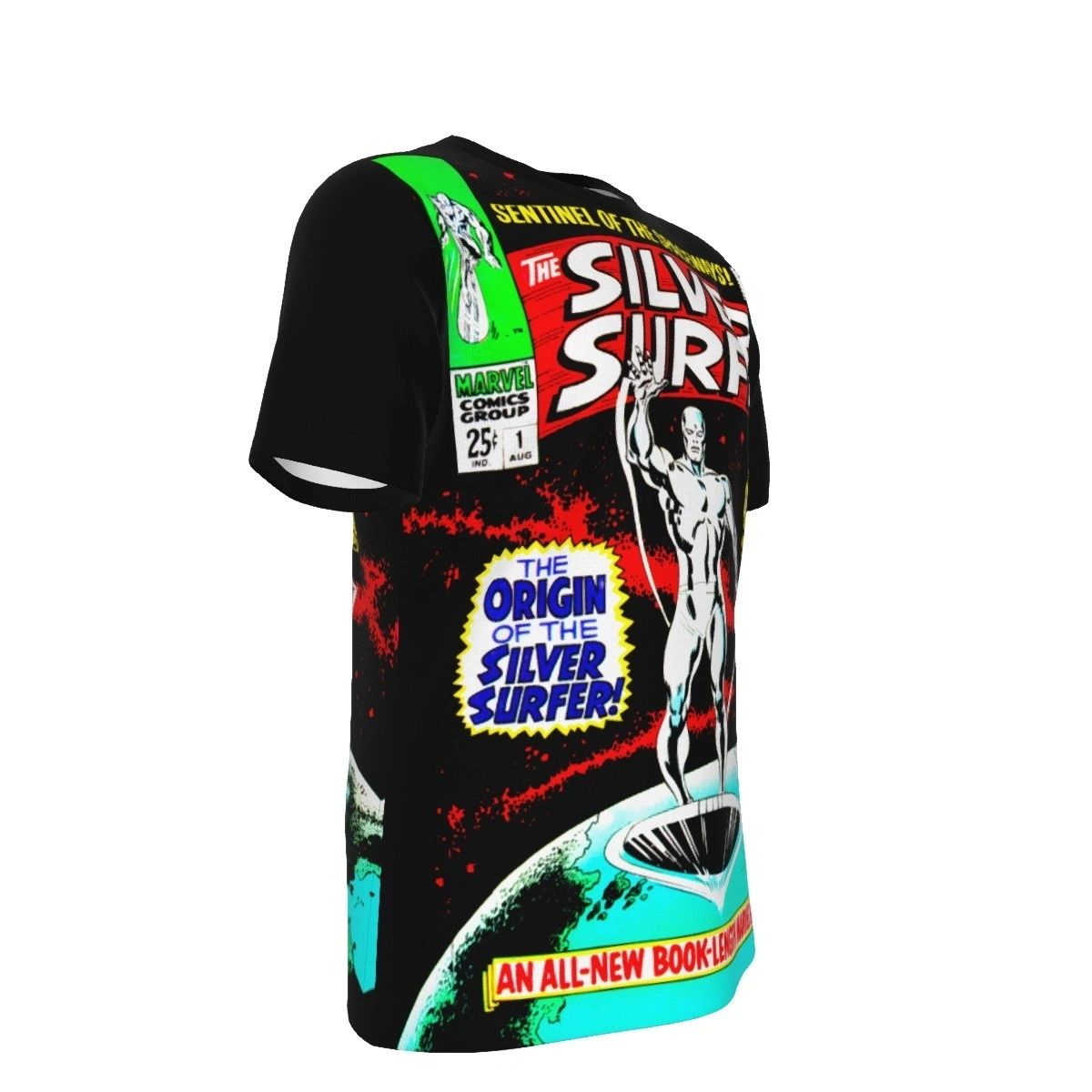 SILVER SURFER 1 V1 BY JACK KIRBY OVER PRINT SHIRT & TANK