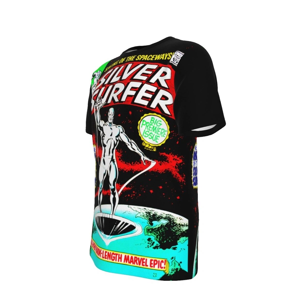 SILVER SURFER 1 V1 BY JACK KIRBY OVER PRINT SHIRT & TANK