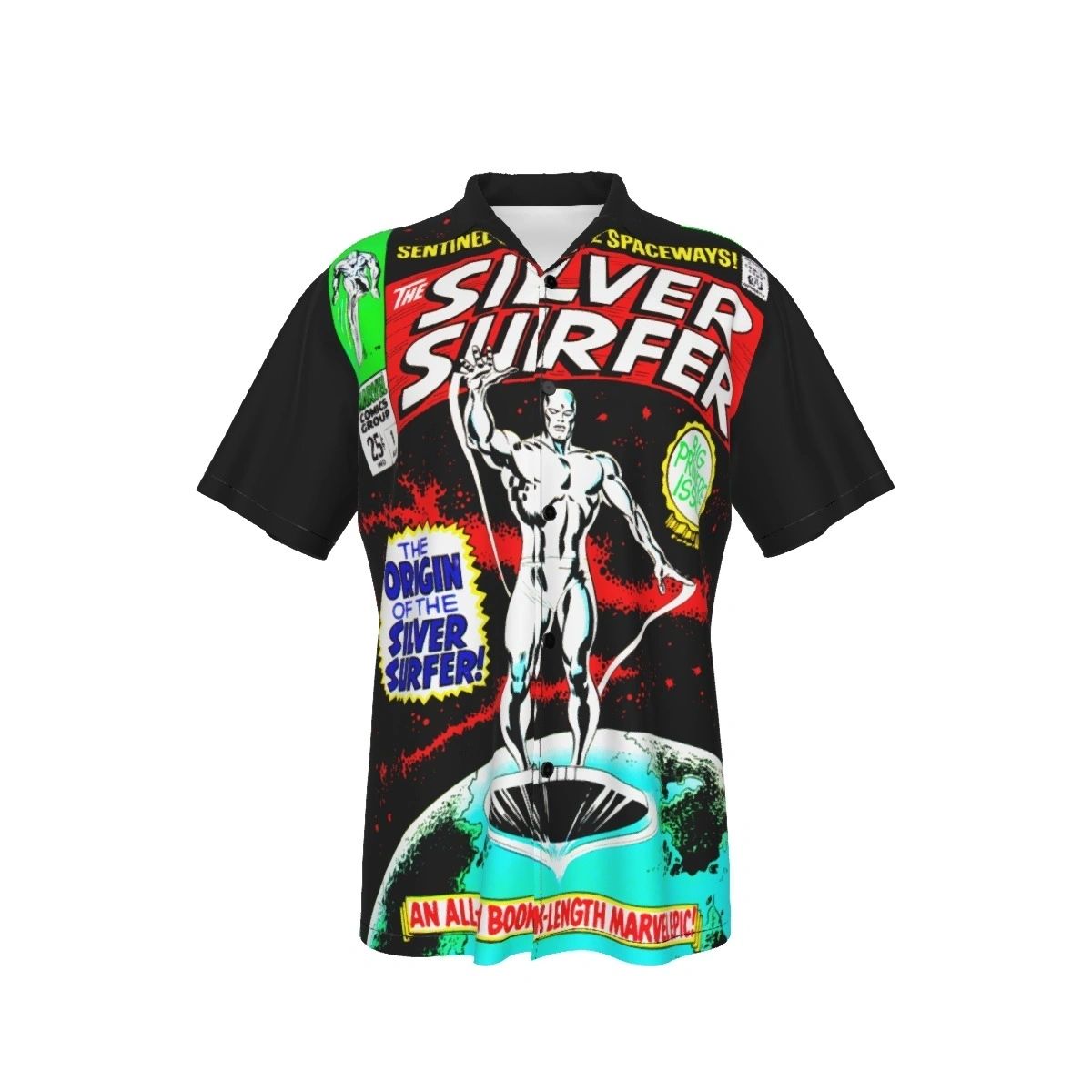 SILVER SURFER 1 V1 BY JACK KIRBY OVER PRINT SHIRT & TANK