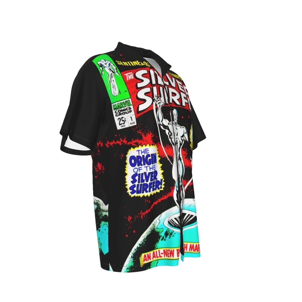 SILVER SURFER 1 V1 BY JACK KIRBY OVER PRINT SHIRT & TANK