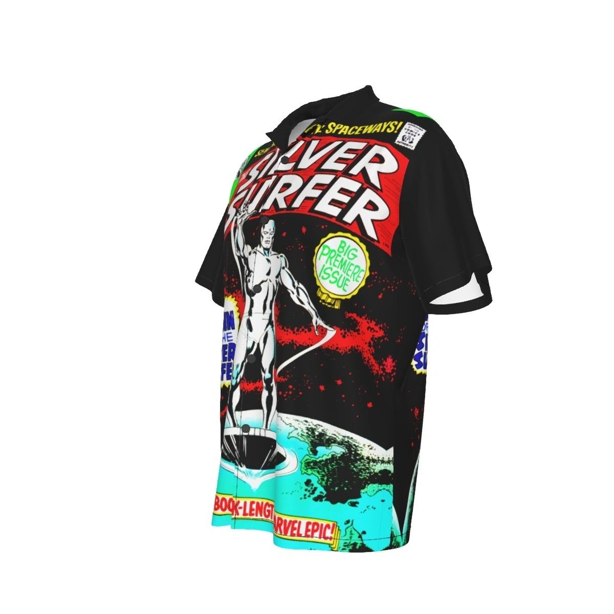 SILVER SURFER 1 V1 BY JACK KIRBY OVER PRINT SHIRT & TANK