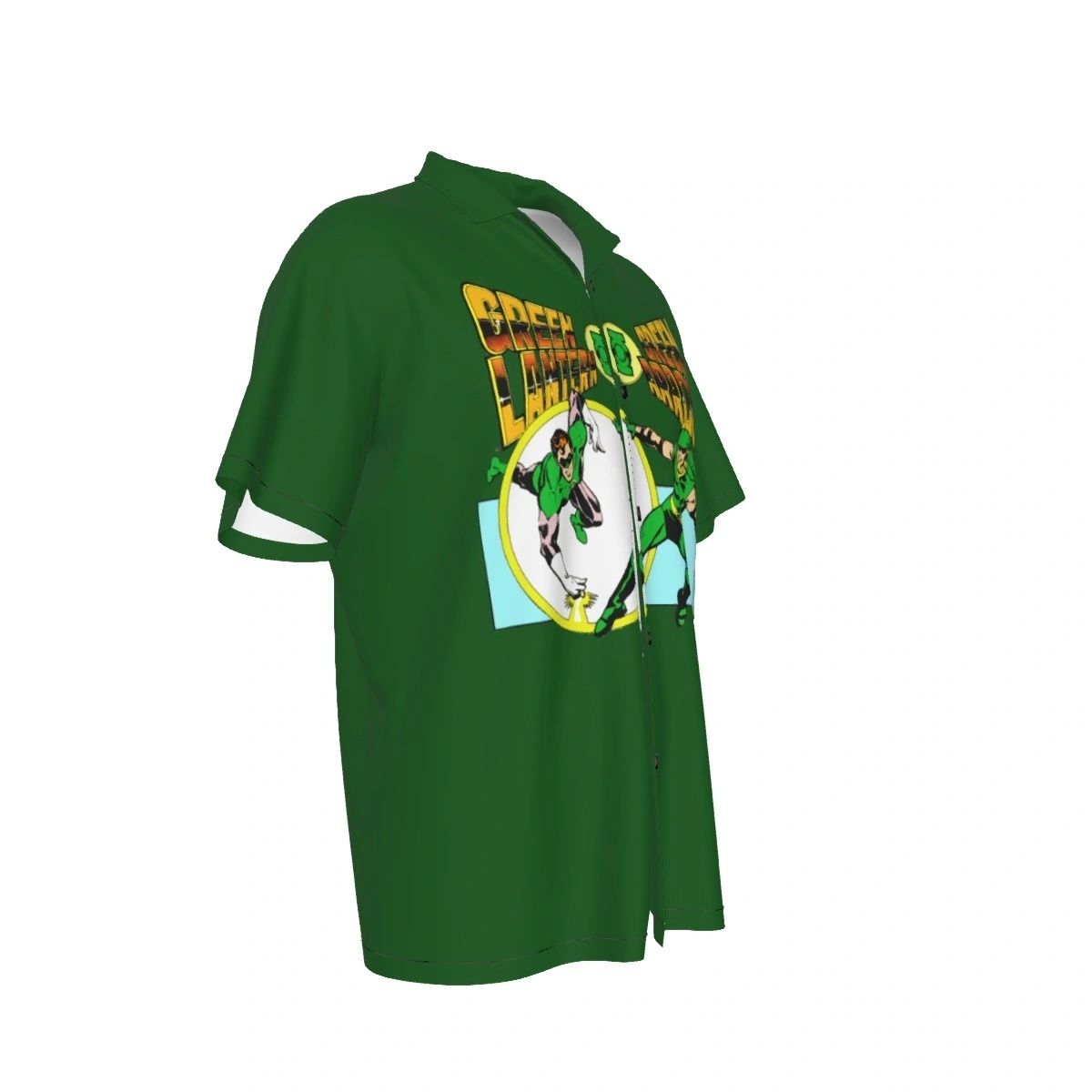 GREEN LANTERN GREEN ARROW AD OVER PRINT SHIRT & TANK