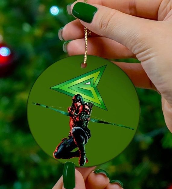 GREEN ARROW CHRISTMAS TREE ORNAMENT