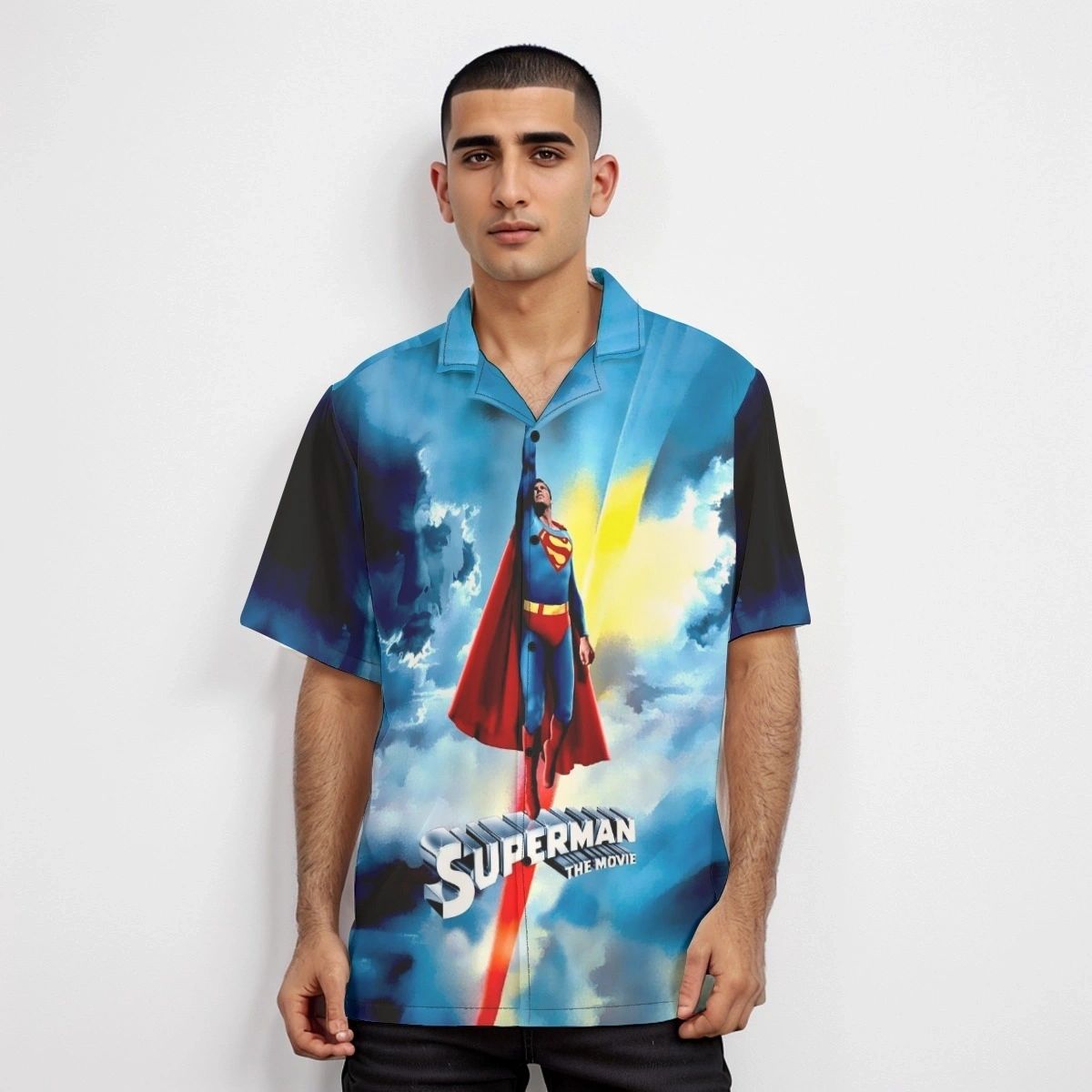 SUPERMAN THE MOVIE POSTER 2 OVER PRINT SHIRT & TANK