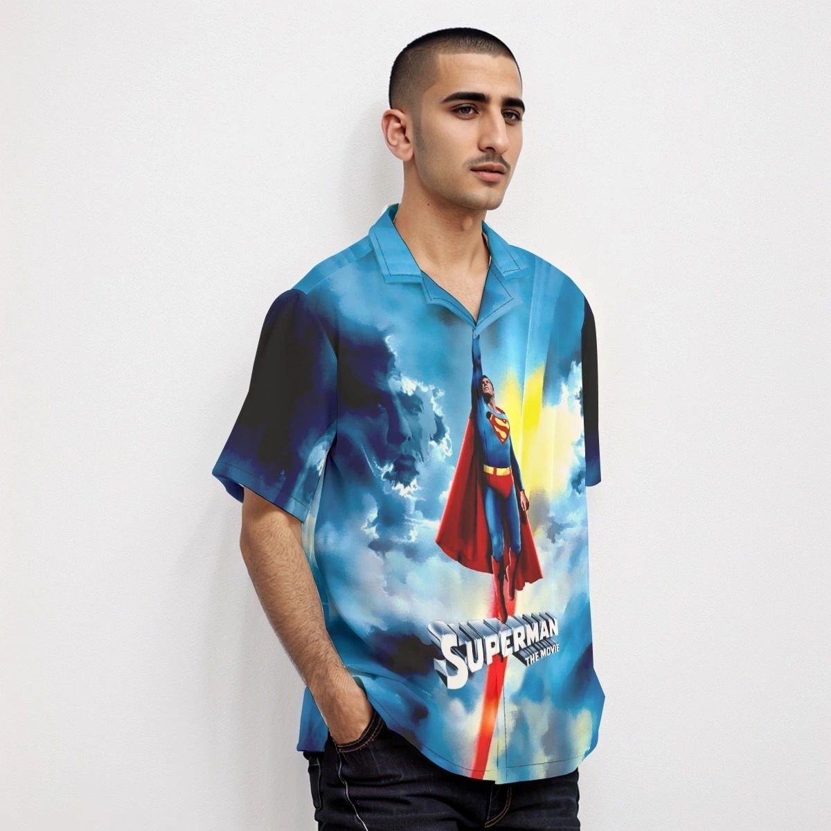 SUPERMAN THE MOVIE POSTER 2 OVER PRINT SHIRT & TANK