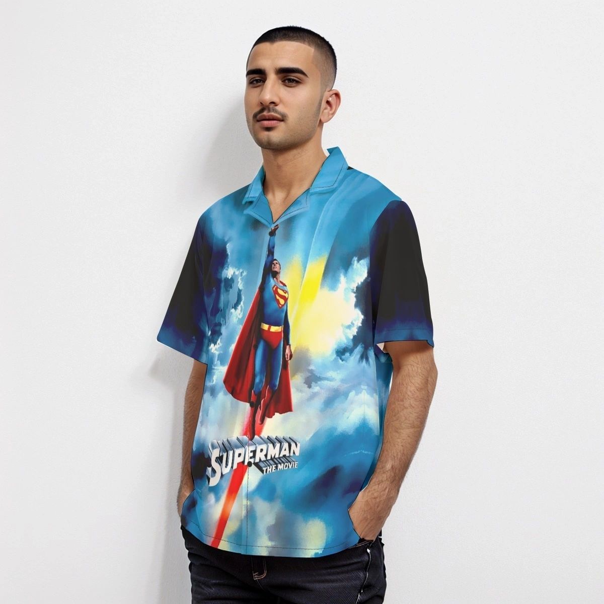 SUPERMAN THE MOVIE POSTER 2 OVER PRINT SHIRT & TANK