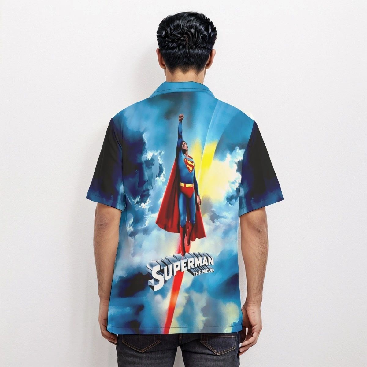 SUPERMAN THE MOVIE POSTER 2 OVER PRINT SHIRT & TANK