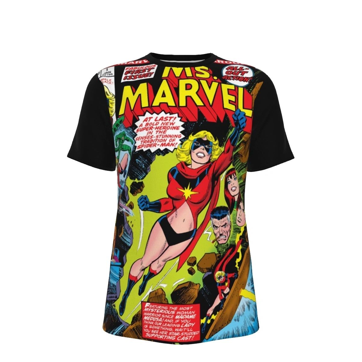 MS MARVEL 1 OVER PRINT SHIRT & TANK