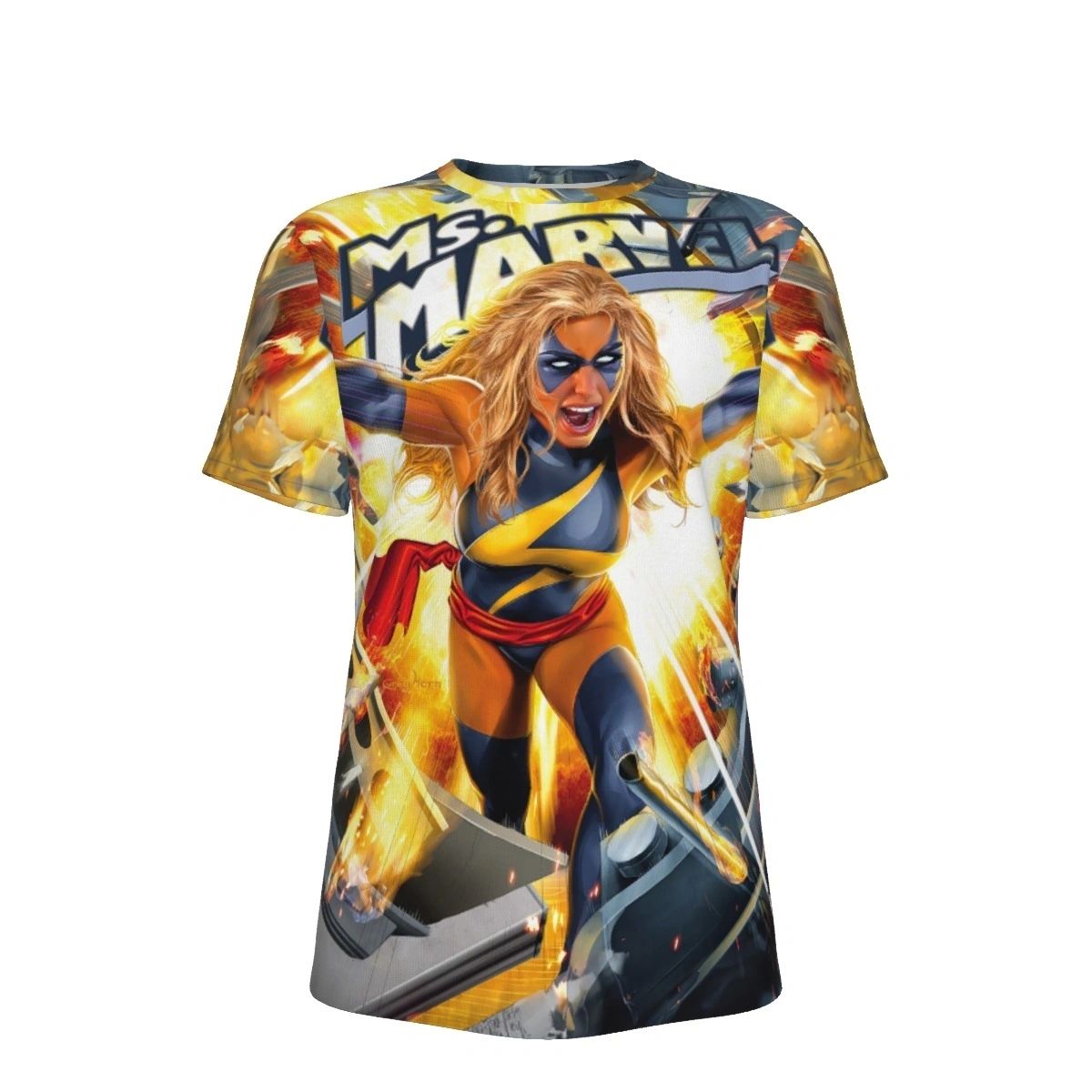 MS MARVEL 17 V3 OVER PRINT SHIRT & TANK
