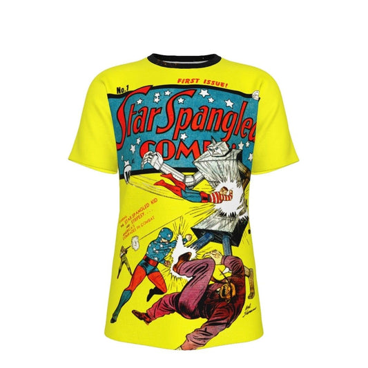 STAR SPANGLED COMICS 1 OVER PRINT SHIRT & TANK