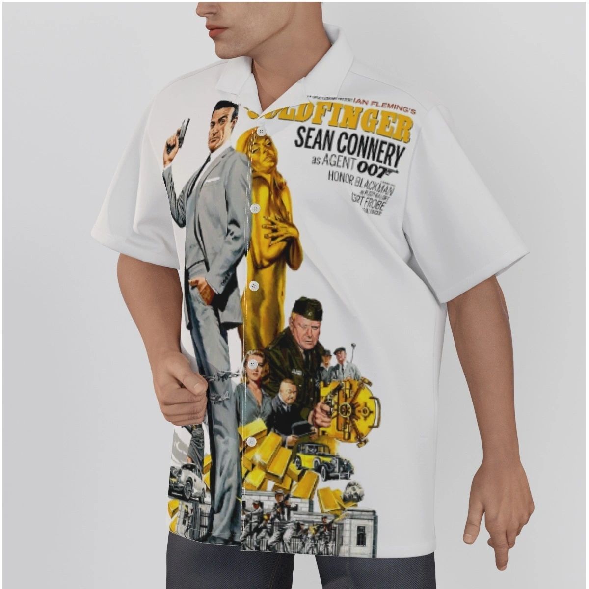 GOLDFINGER MOVIE POSTER OVER PRINT SHIRT & TANK