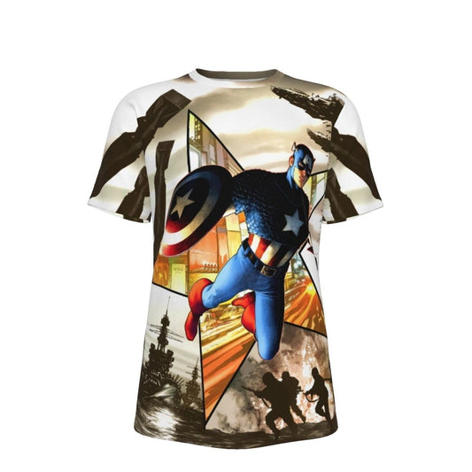 CAPTAIN AMERICA HARDCOVER 1 OVER PRINT SHIRT & TANK