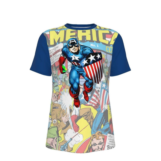 CAPTAIN AMERICA OVER CAP AMERICA COMICS 1 ALL OVER PRINT SHIRT & TANK -BYRNE