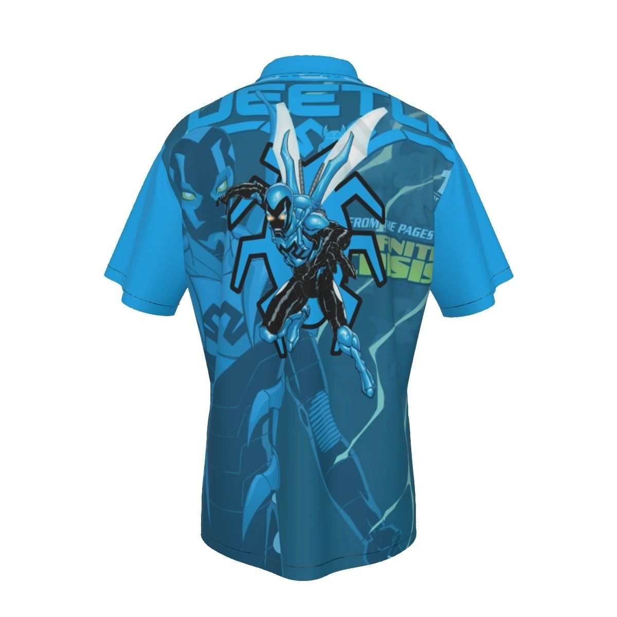 NEW BLUE BEETLE ALL OVER PRINT SHIRT & TANK - OVER BLUE BEETLE 1
