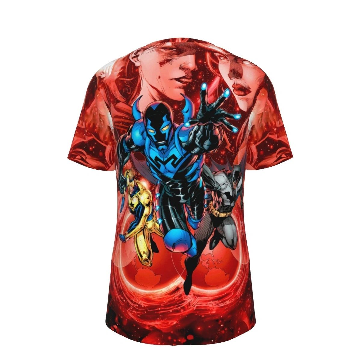 NEW BLUE BEETLE INFINITE CRISIS 5 ALL OVER PRINT SHIRT & TANK - JIM LEE ART