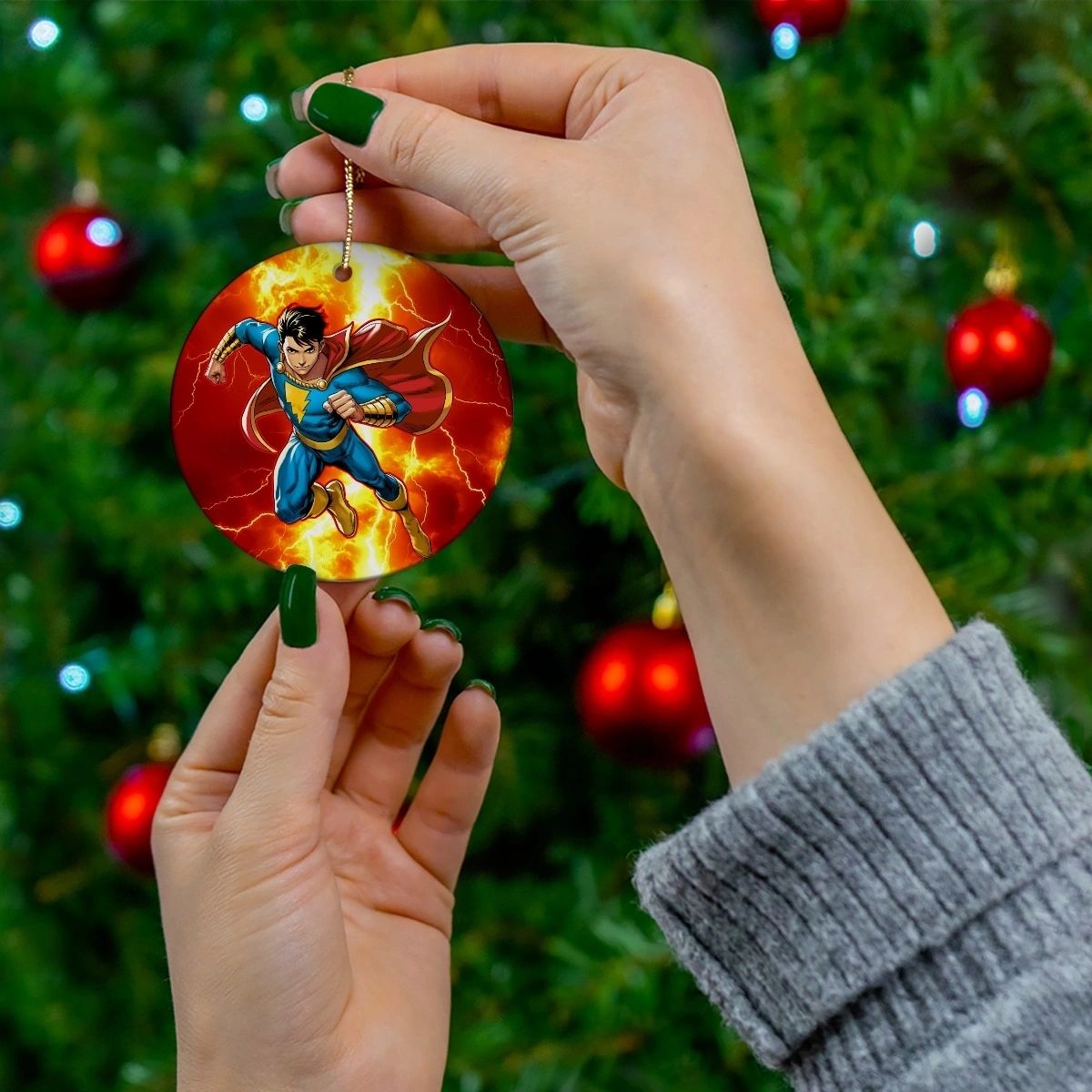 CAPTAIN MARVEL JR READY CHRISTMAS TREE ORNAMENT