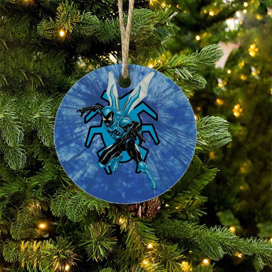 NEW BLUE BEETLE READY CHRISTMAS TREE ORNAMENT
