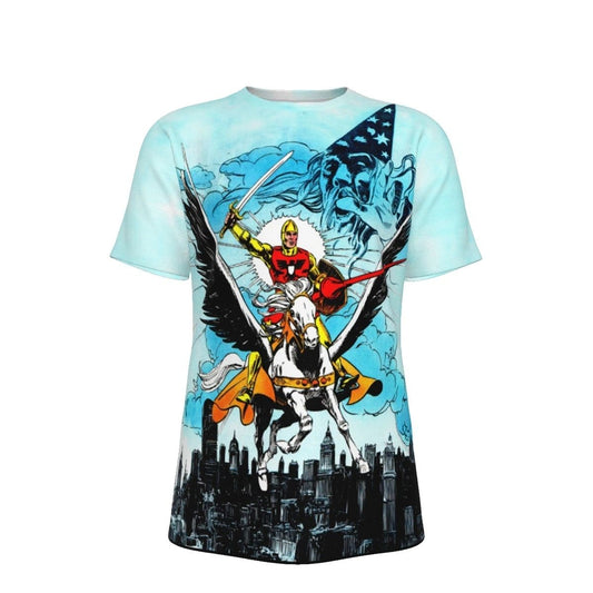 SHINING KNIGHT OVER PRINT SHIRT & TANK - ALL STAR SQUADRON 62