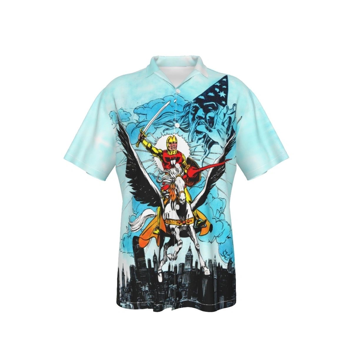 SHINING KNIGHT OVER PRINT SHIRT & TANK - ALL STAR SQUADRON 62