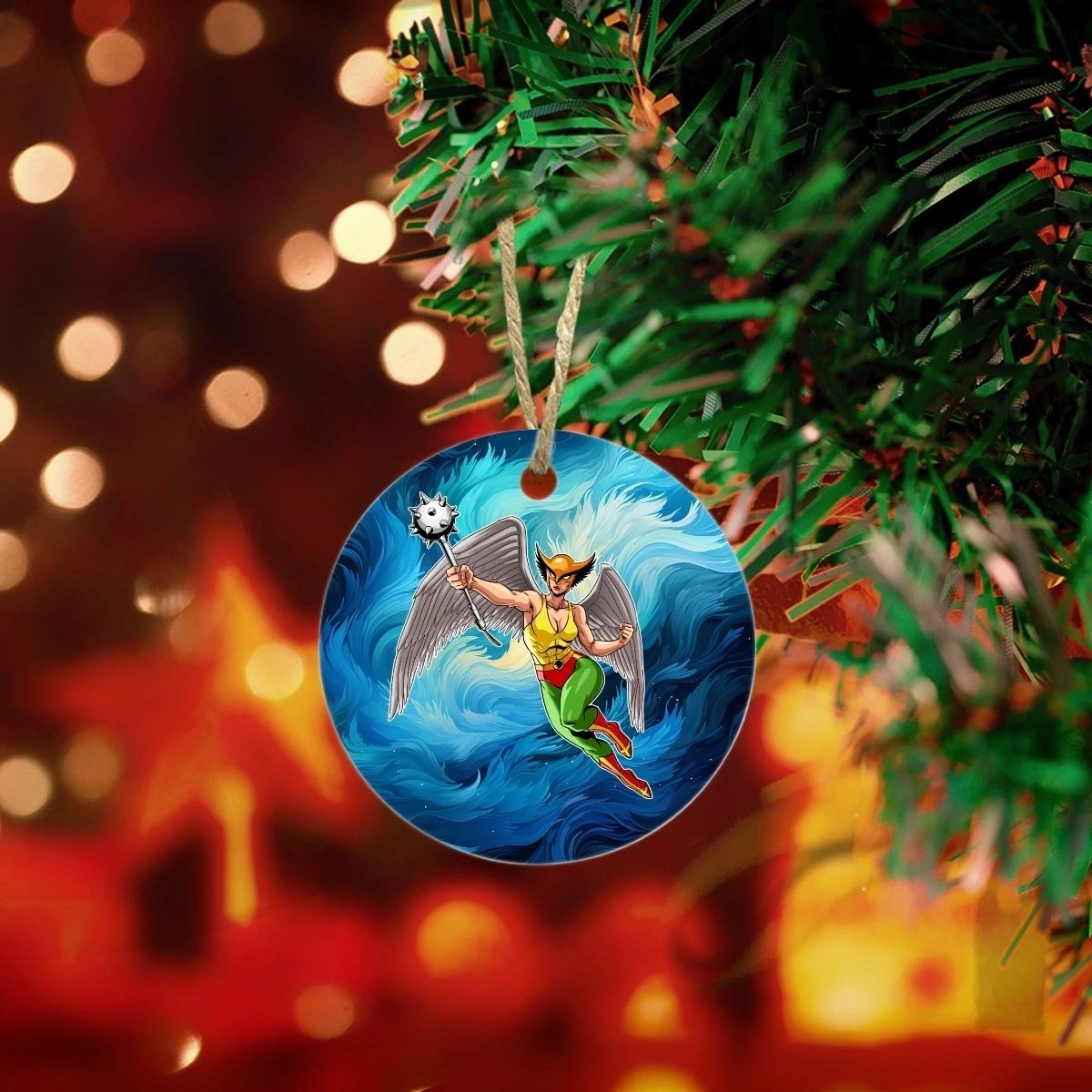 HAWKGIRL READY CHRISTMAS TREE ORNAMENT