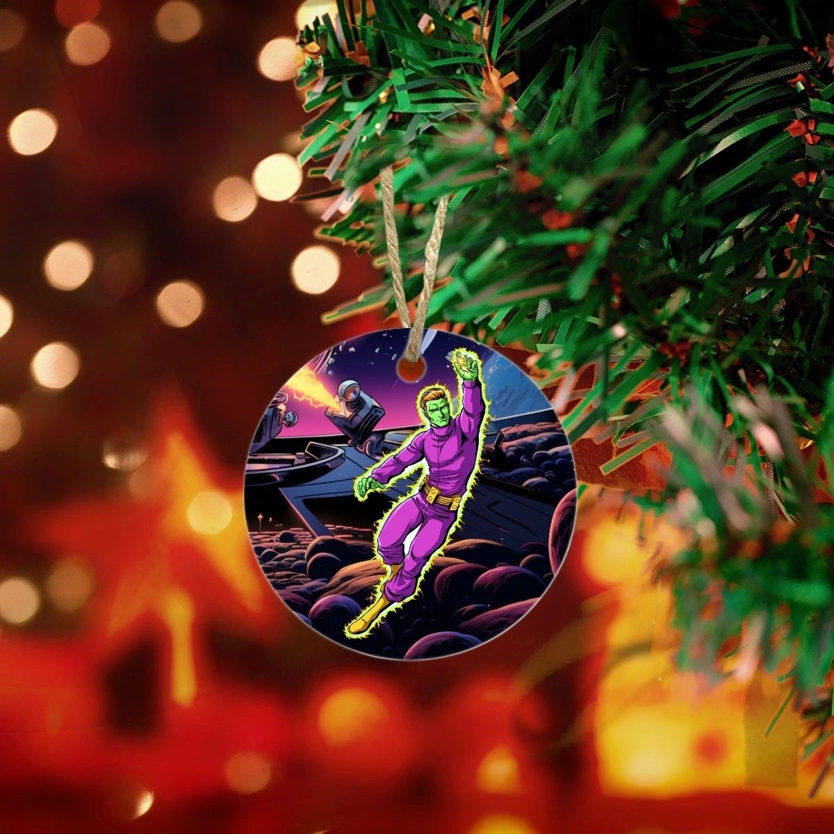 BRAINIAC 5 READY CHRISTMAS TREE ORNAMENT
