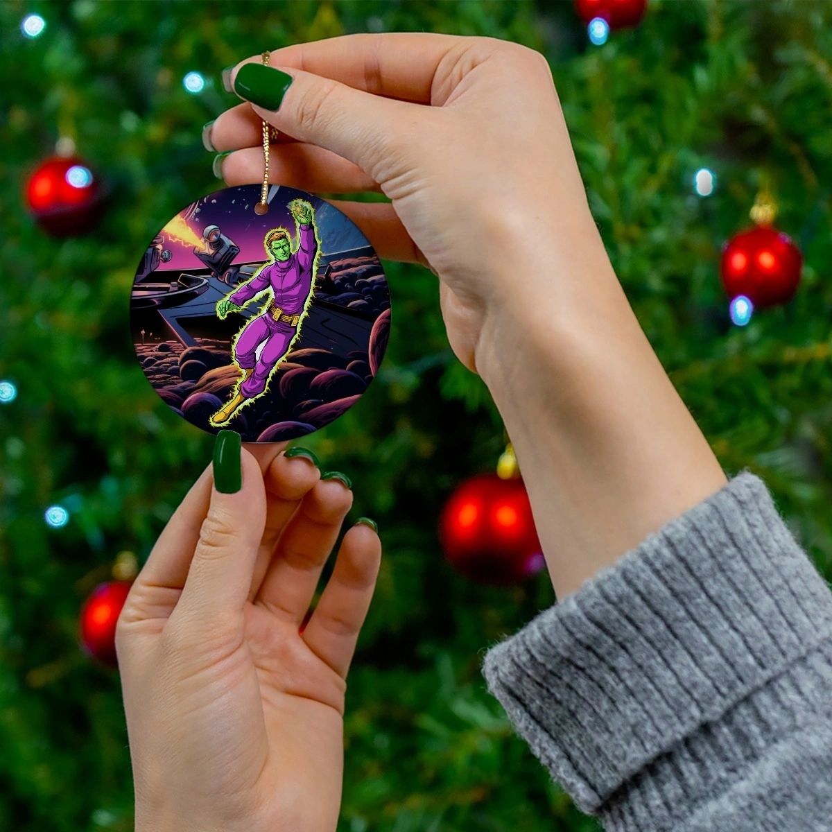 BRAINIAC 5 READY CHRISTMAS TREE ORNAMENT