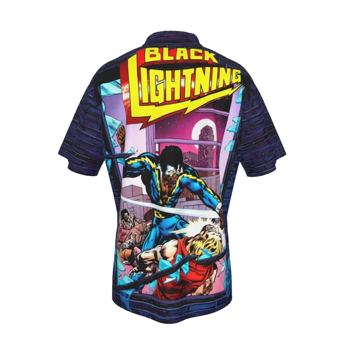 BLACK LIGHTNING TPB ALL OVER PRINT SHIRT & TANK